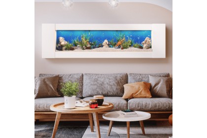 SEAZONE Wall Mounted Aquarium - Crystal White
